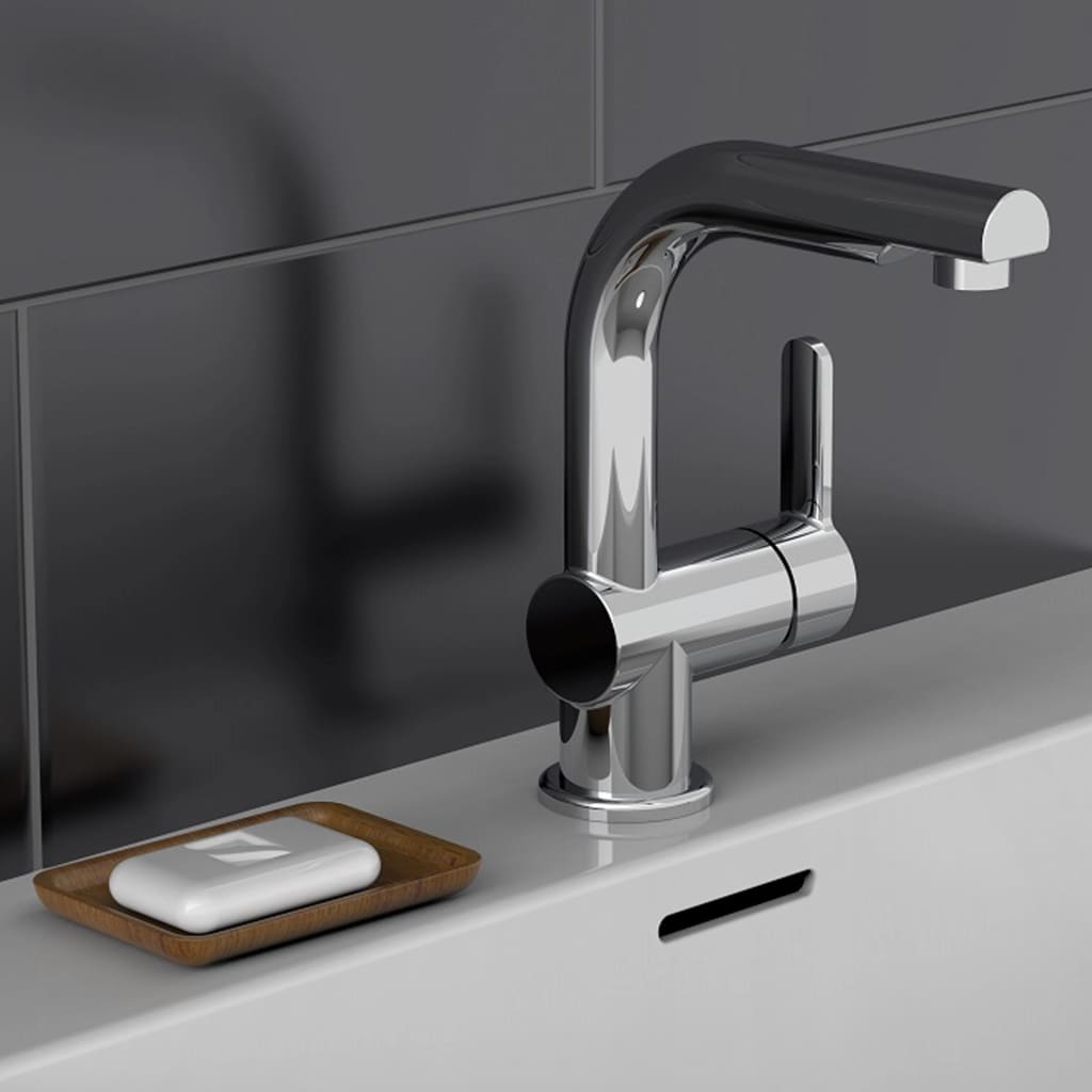 Schütte Washbasin mixer with extendable spout London Chrome -colored