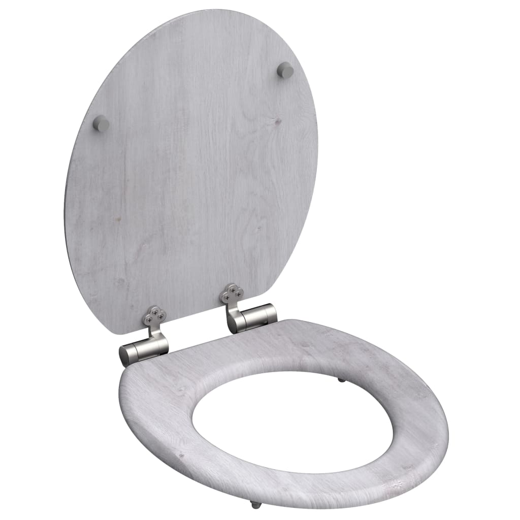 Asiento de inodoro Schütte con madera clara de color claro MDF