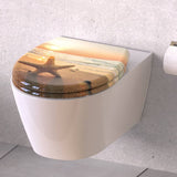 Schütte Toilettensitz mit weicher Seestern Duroplast mit Druck