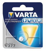 Varta v377 knappcellebatteri sølv