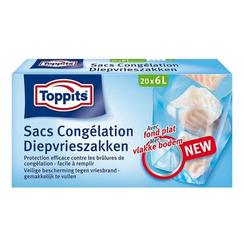 Toppits Bolsas congeladas 6L 20 piezas