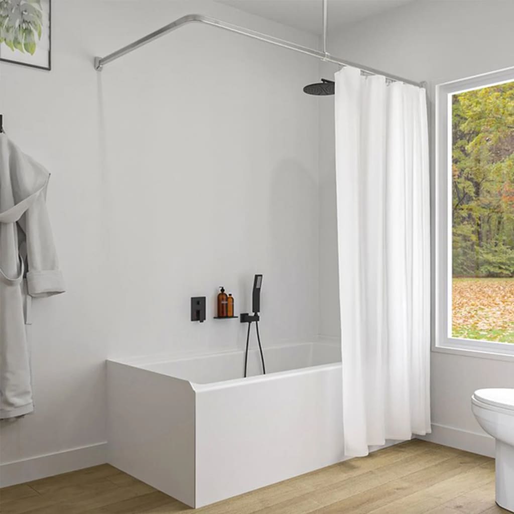 Srží sprchové záclonové tyče Seatskin Set Easy Roll Mataluminum