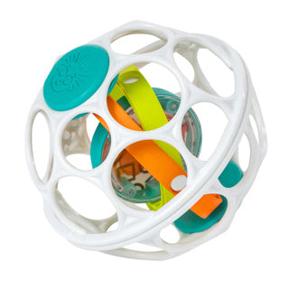 Oball spinner chrastítko bílá zelená
