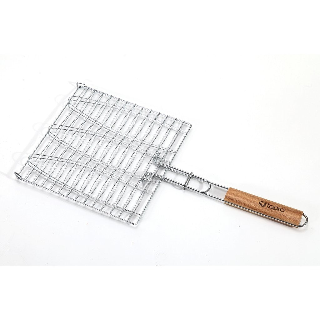 TREPRO TRO 8525 Fish clamp for 3 fish with wooden handle 58 cm