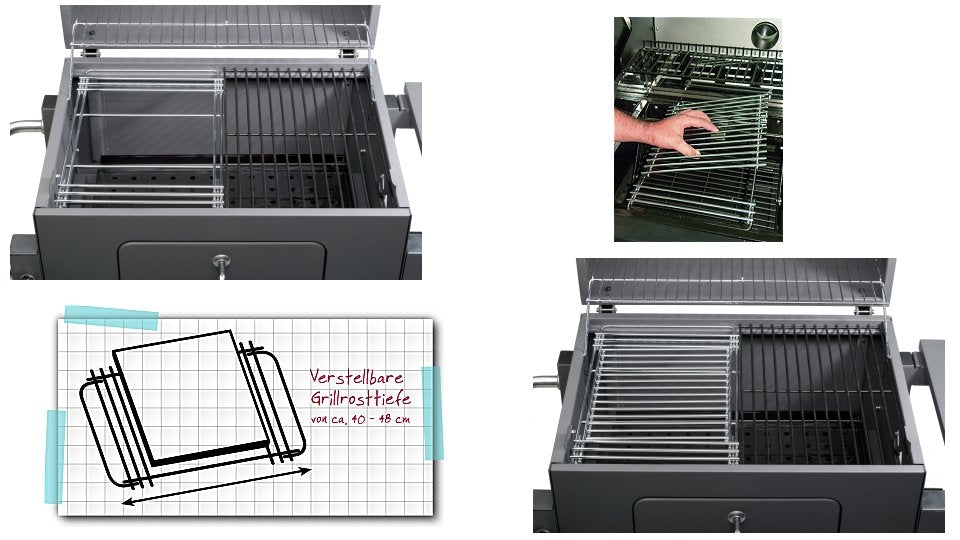 Grille principale Tepro 8570 pour 28x39-50cm avec système de grille à insertion centrale