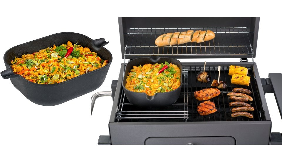 GEPRO 8583 Cast iron deployment Wok for 8570 main grill grille