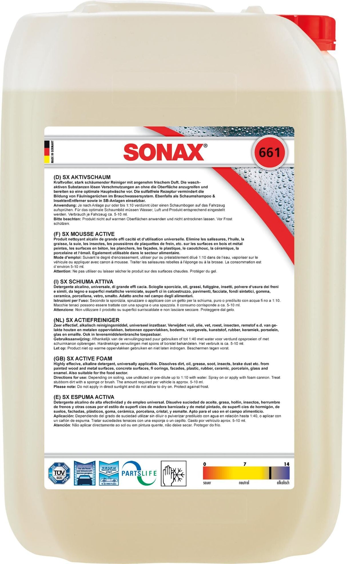 Sonax reiniger aktivschaum sx active foam 25 ltr.
