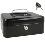 Westcott AC-E51001-ZW cash box, 200 x 161 x 90 mm, black, plastic insert with 3 compartments