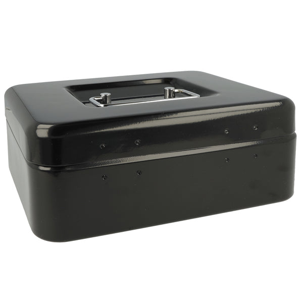 Westcott AC-E51001-ZW cash box, 200 x 161 x 90 mm, black, plastic insert with 3 compartments