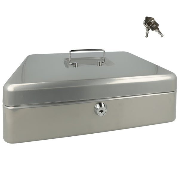 Westcott AC-E51002-ZI Money Box 301x242x91mm srebrno siva, plastična uvajanja s 5 preiskovanci
