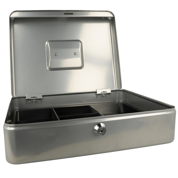 Westcott AC-E51002-ZI Money Box 301x242x91mm srebrno siva, plastična uvajanja s 5 preiskovanci