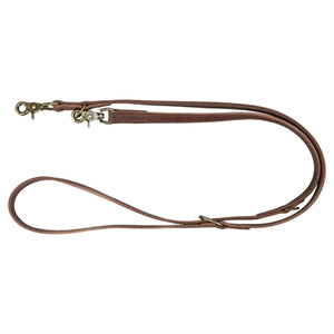 Trixie Dog Leash Rustic Adjustable Fat Leather Dark Brown