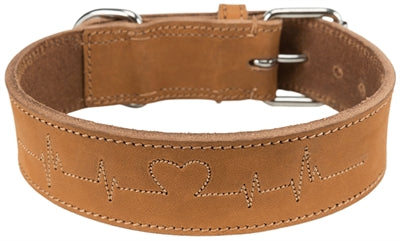 Trixie Collar Dog Rustikální tuk kožená kůže hnědá