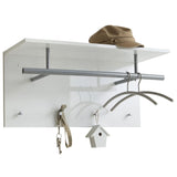 Fmd fmd wandkapstok 72x29,3x34,5 cm hoogglans wit