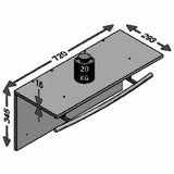 Fmd fmd wandkapstok 72x29,3x34,5 cm hoogglans wit