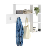 FMD FMD Wall coat rack with 4 open compartments White