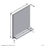 FMD wall mirror with shelf 54.5x13.5x67.5 cm Artisan oak