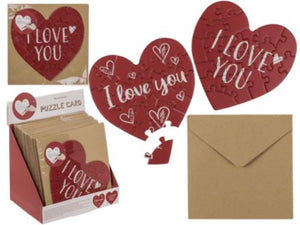 Ootb puzzle card heart 20 pieces with envelope
