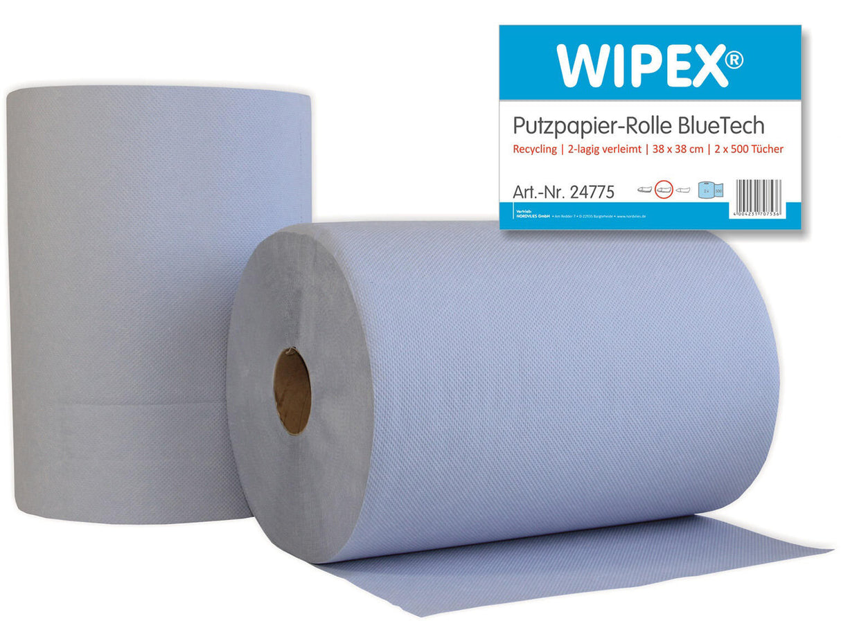 Nordvlies poetspapier bluetech putzpap. bluetech 2-pack blue size 38x38cm