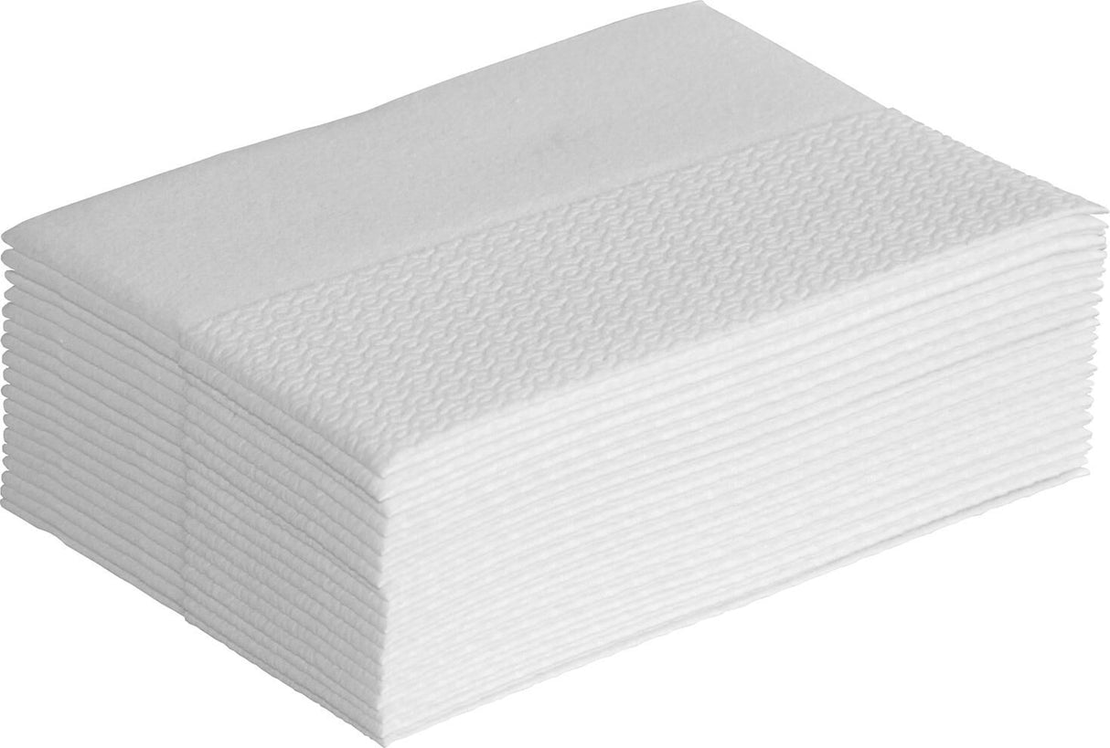 Nordvlies poetspapier wipex airlaid mb wipex fleece cloth white 500 sheets z-folded