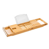 Hola hola estante de bañera ajustable (70-105) x22x4 cm bambú