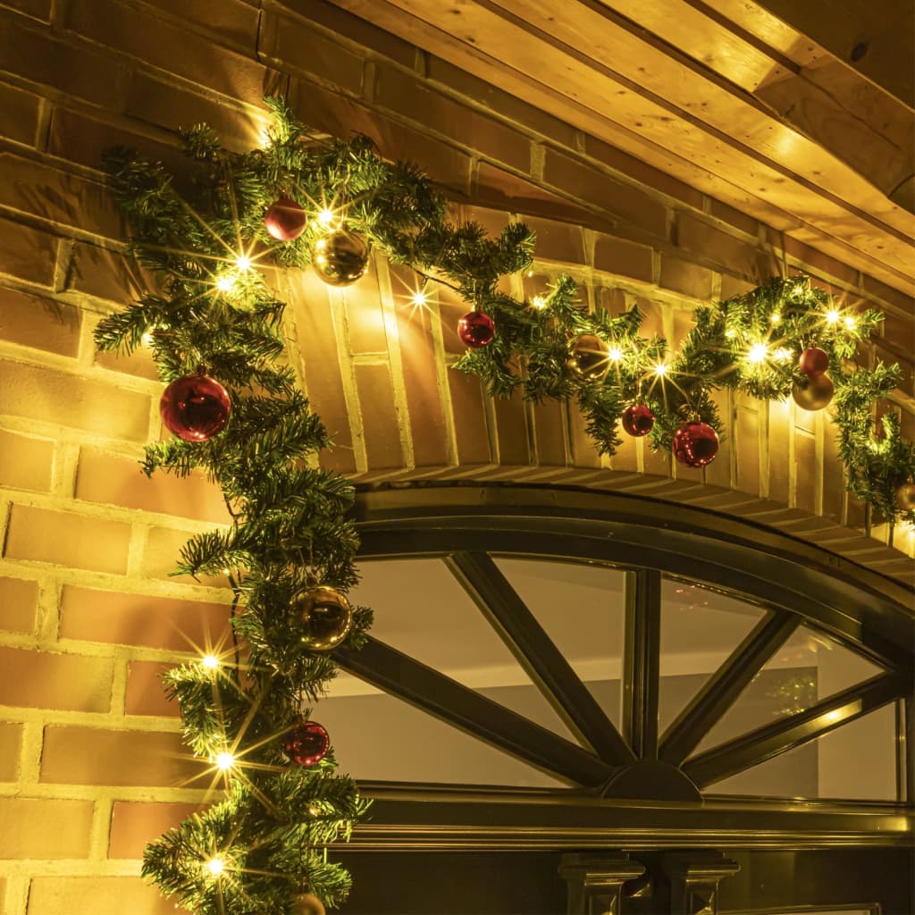 Salut Garland de Noël avec 80 LED blancs chauds 20 m