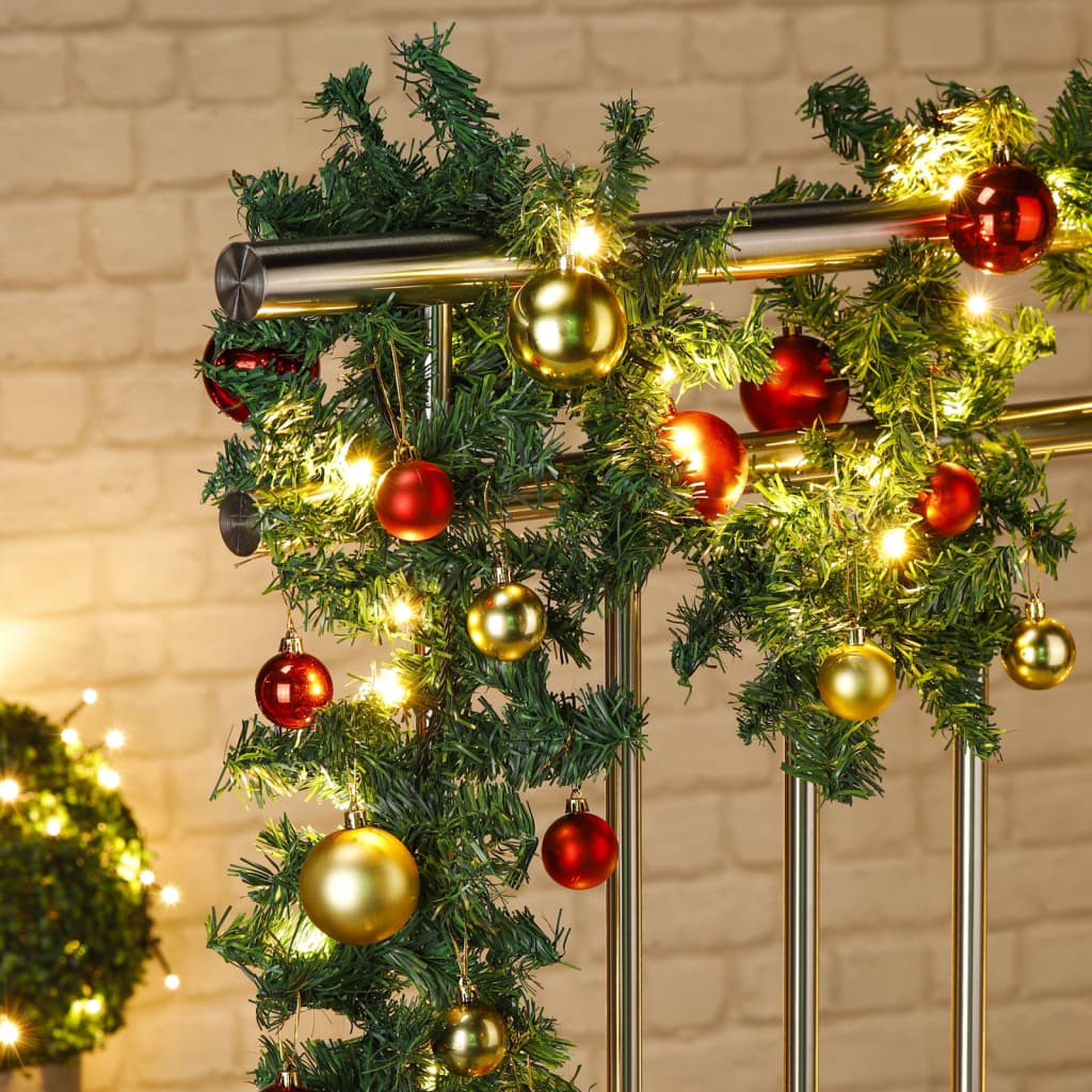 Salut Garland de Noël avec 80 LED blancs chauds 20 m