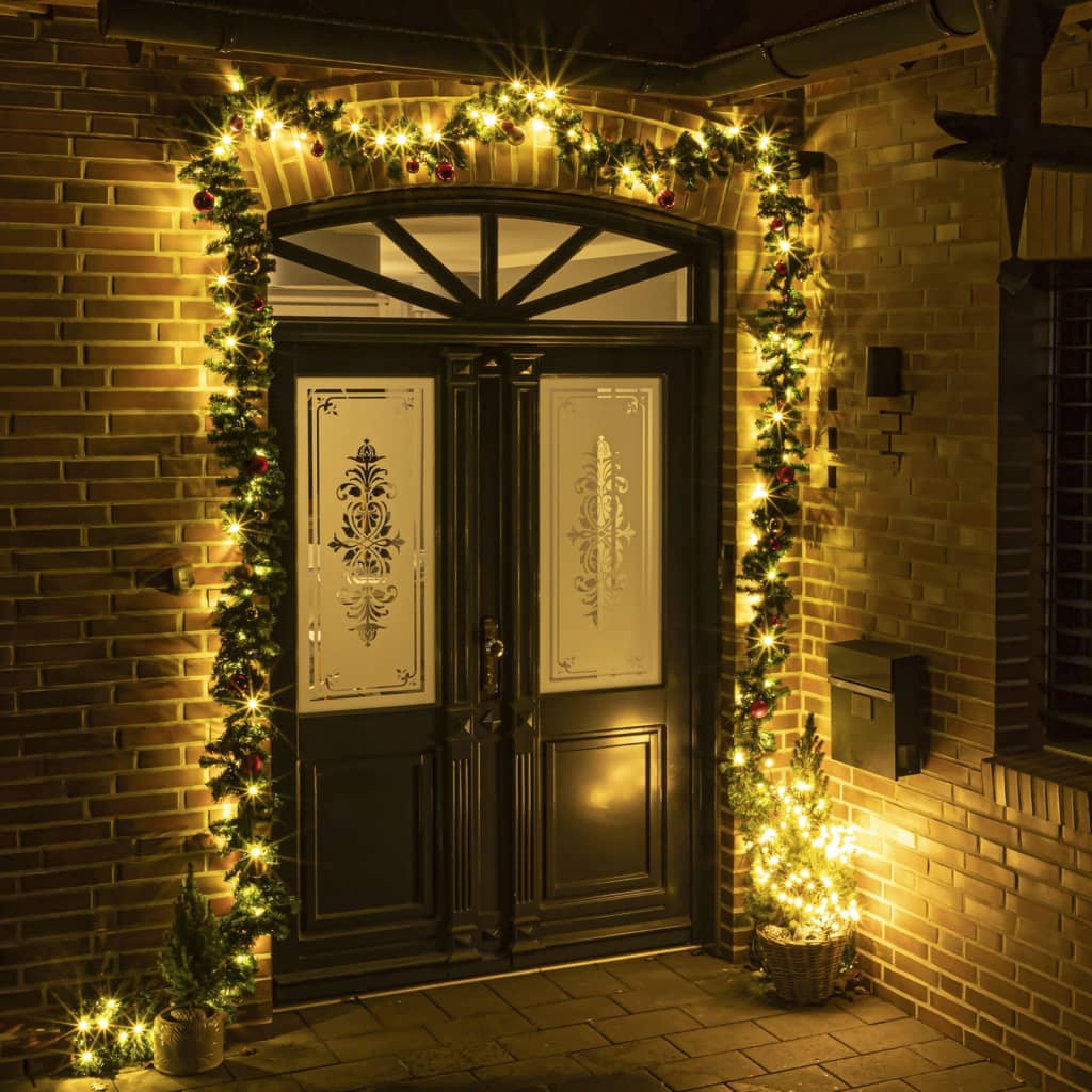 Salut Garland de Noël avec 80 LED blancs chauds 20 m