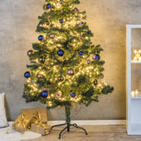 Hola árbol de Navidad con metal estándar de 180 cm verde