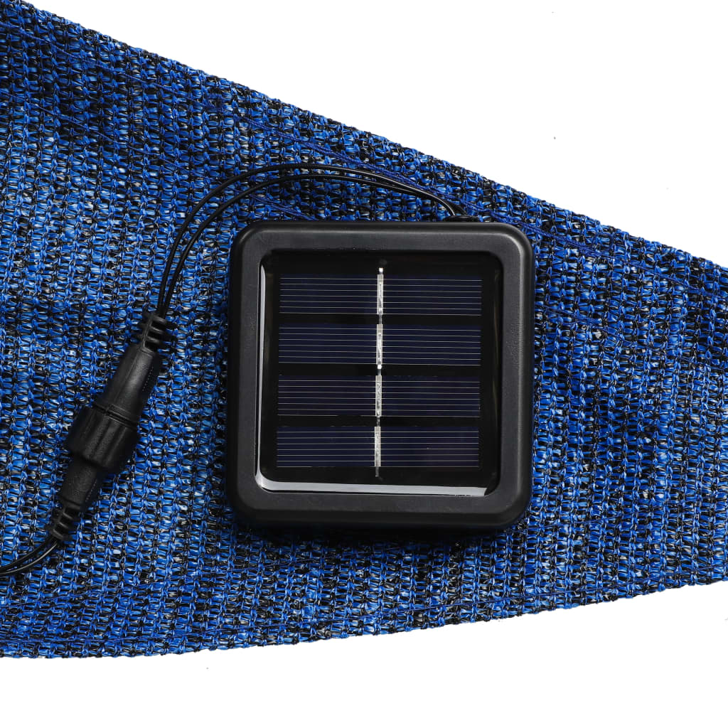 Hi Hi Zonnezeil with 100 LEDs 3.6x3.6x3.6 m light blue