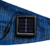 Hi Hi Zonnezeil with 100 LEDs 3.6x3.6x3.6 m light blue