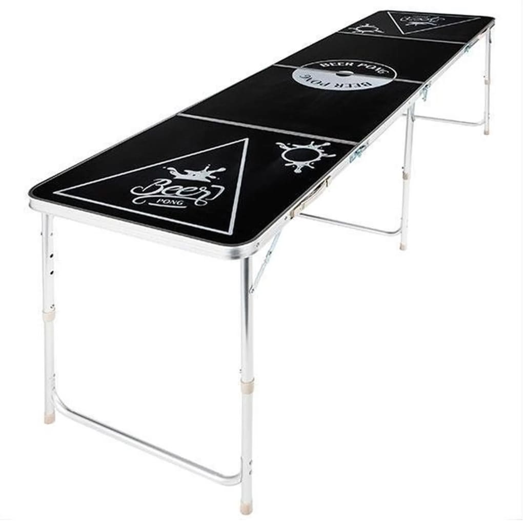 Salut Béier Pong Table fallable an Upassung schwaarz