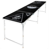 Salut Béier Pong Table fallable an Upassung schwaarz