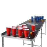 Salut Béier Pong Table fallable an Upassung schwaarz