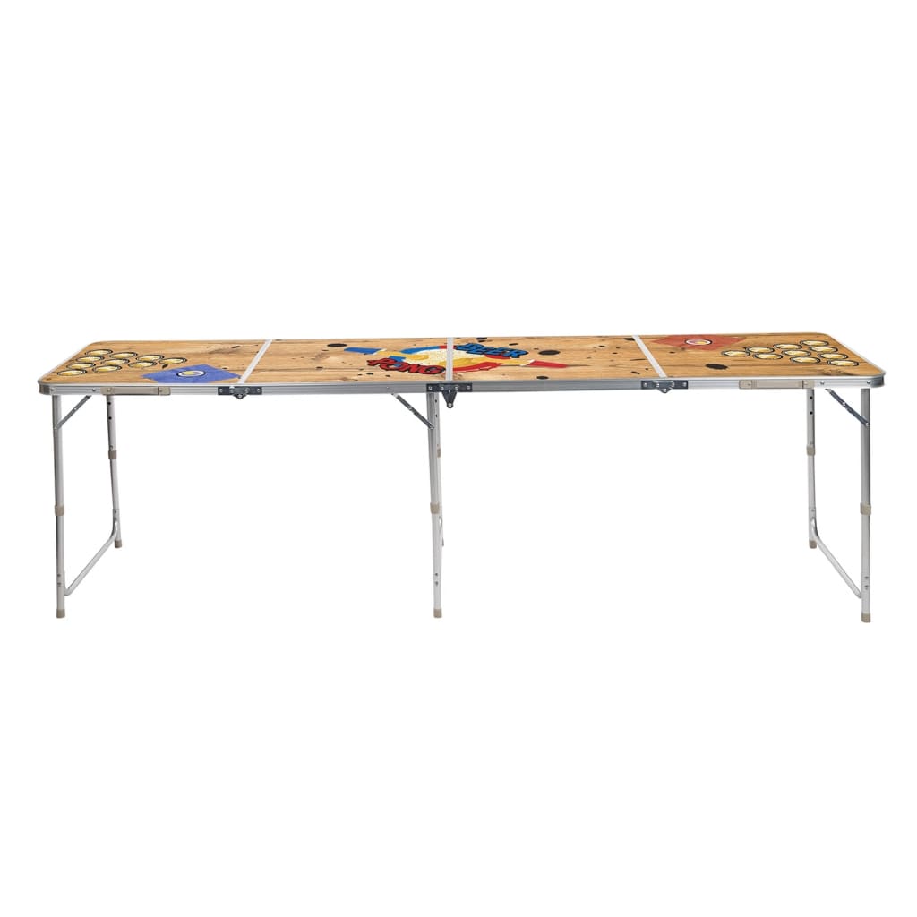 Hi Beer pong Tablepiedable 240x60x55 cm MDF et aluminium
