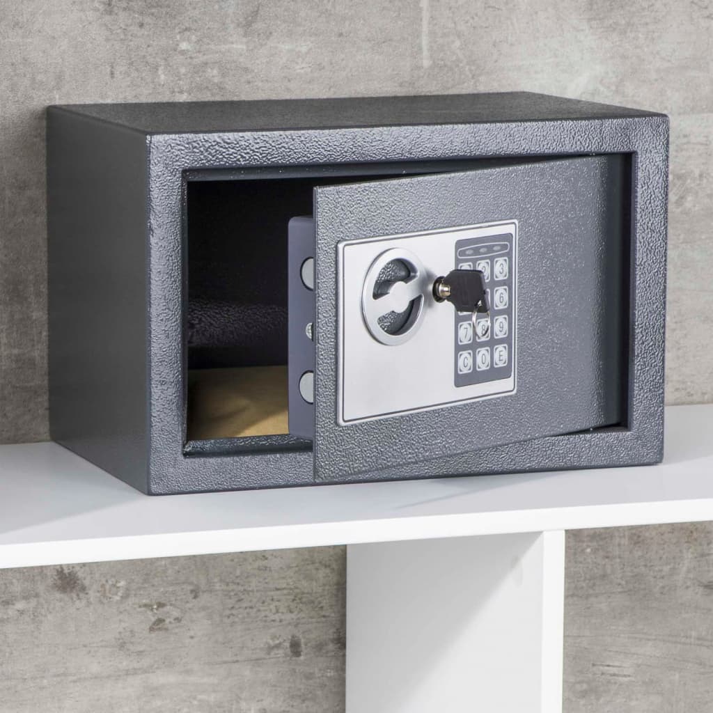 Hei trygt med elektrisk lås 31x20x20 cm mørk grå