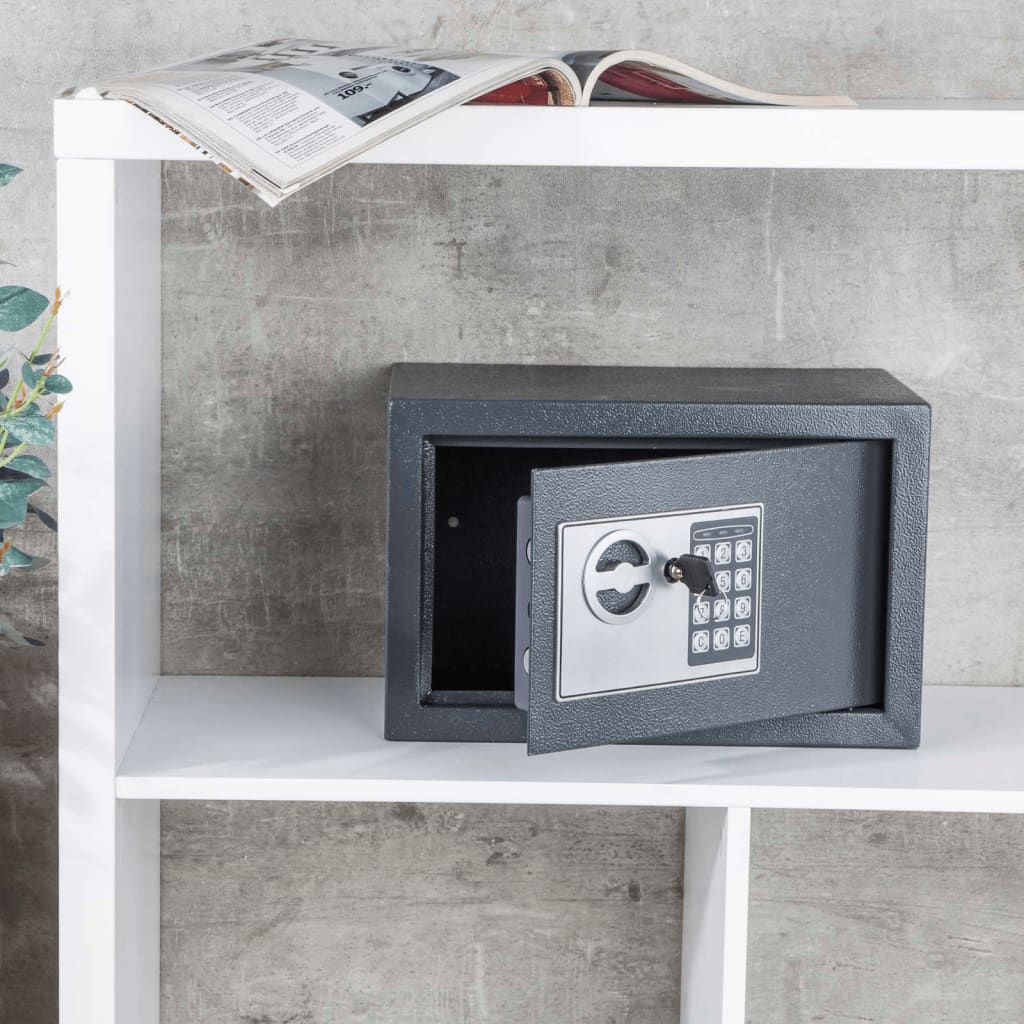 Hei trygt med elektrisk lås 31x20x20 cm mørk grå