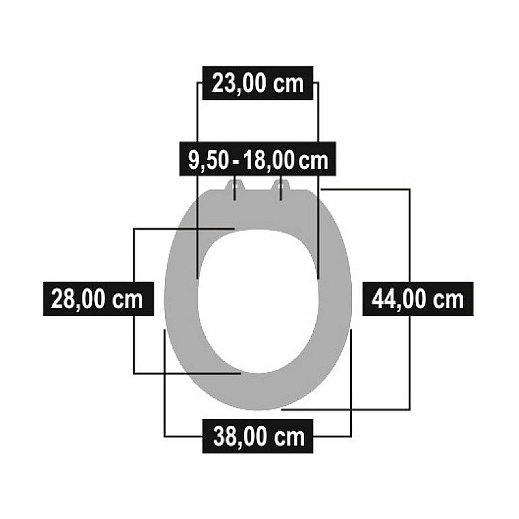Cornat Kstasc00 taro duroplast wc glasögon softclose 95-180mm