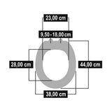 Cornat Kstasc00 taro duroplast wc glasögon softclose 95-180mm