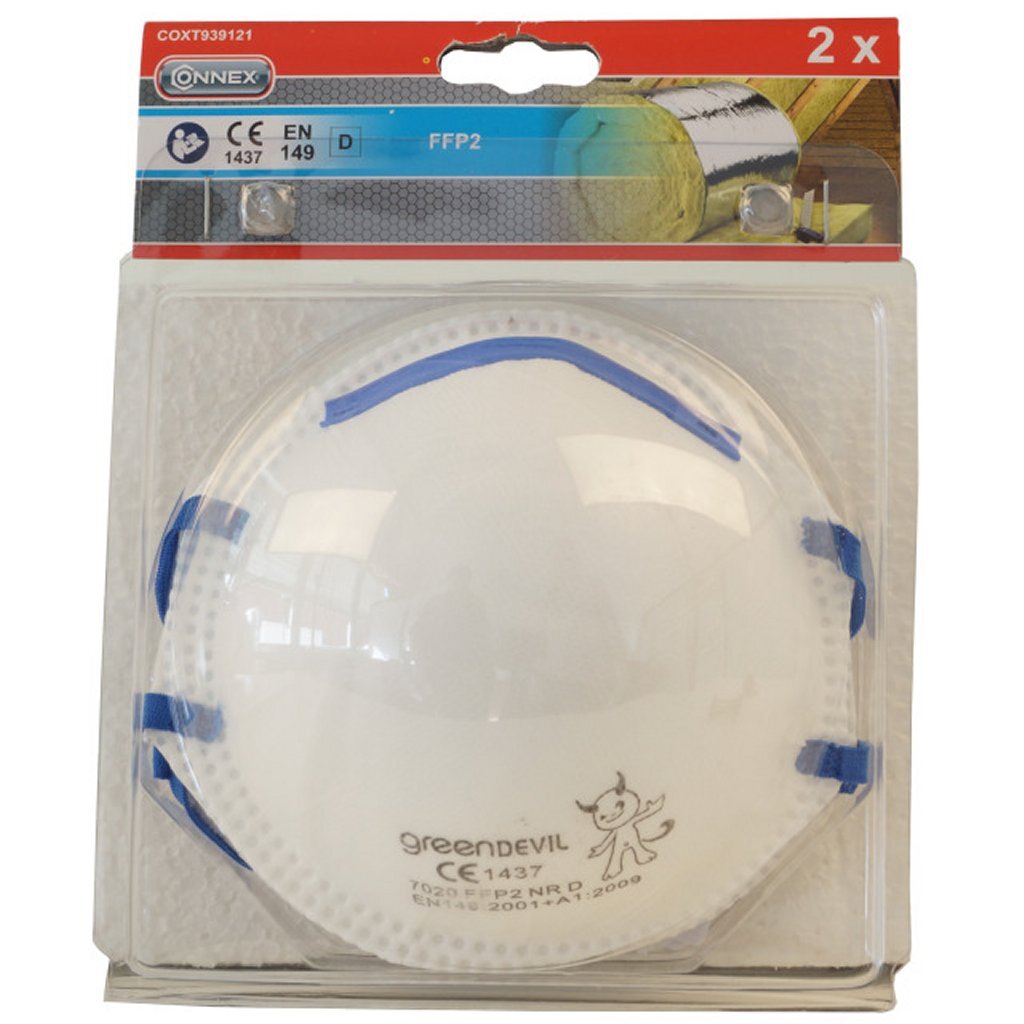 Connex FFP2 Dust Masks 2 piezas de azul blanco