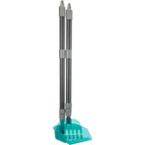 Trixie Dustpan with rake gray blue