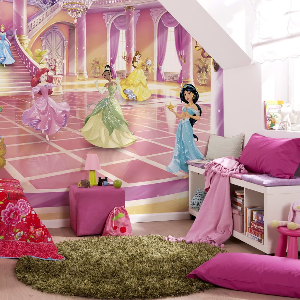 Komar Foto Wallpaper Glitze Partei Prinzessin 368x254 cm rosa