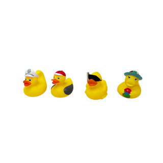 Badeend 10 cm 12 assorti