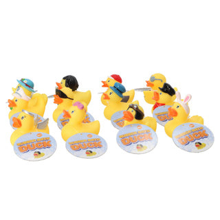 Badeend 10 cm 12 assorti