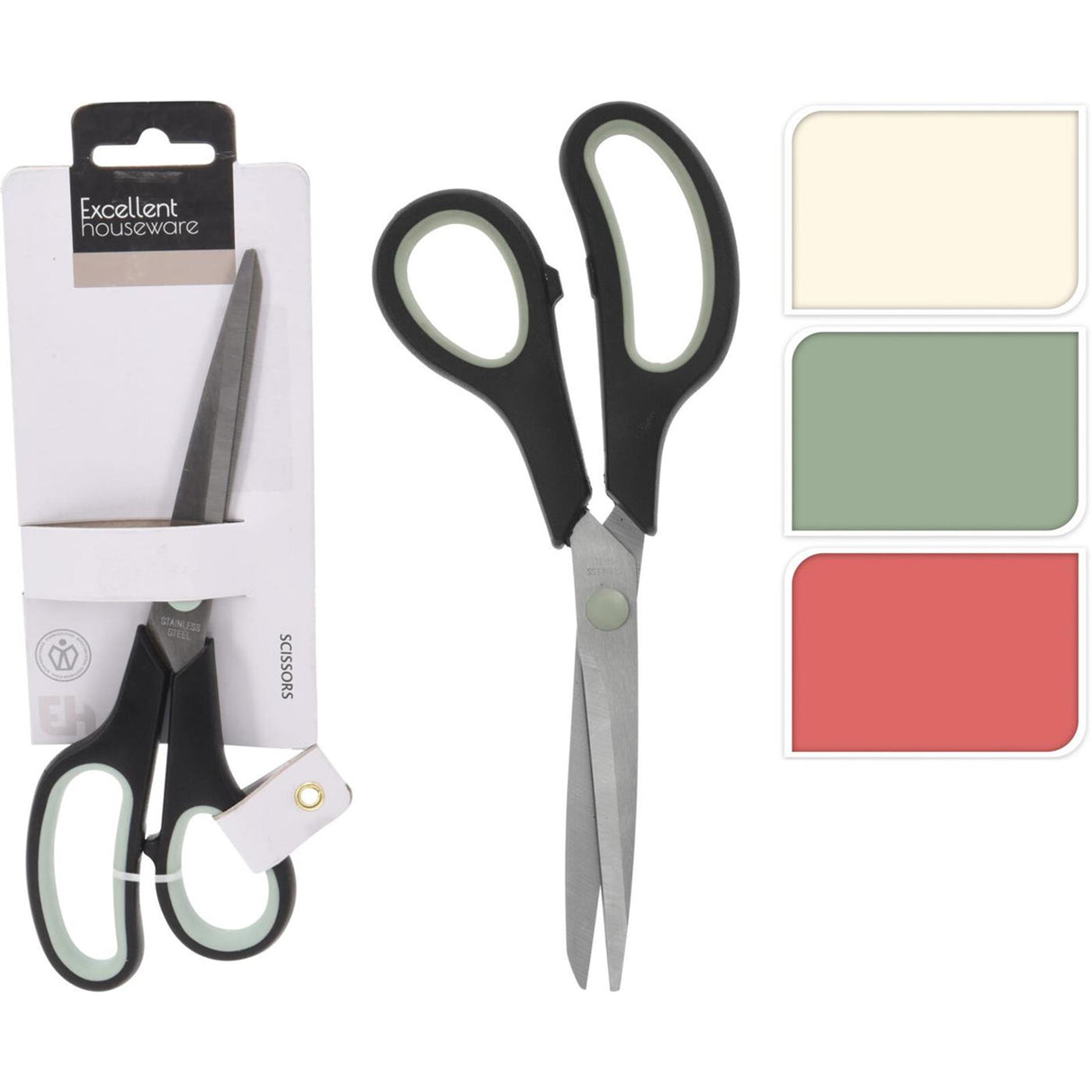 Excellent houseware schaar 215mm tweekleurig 3 ass.