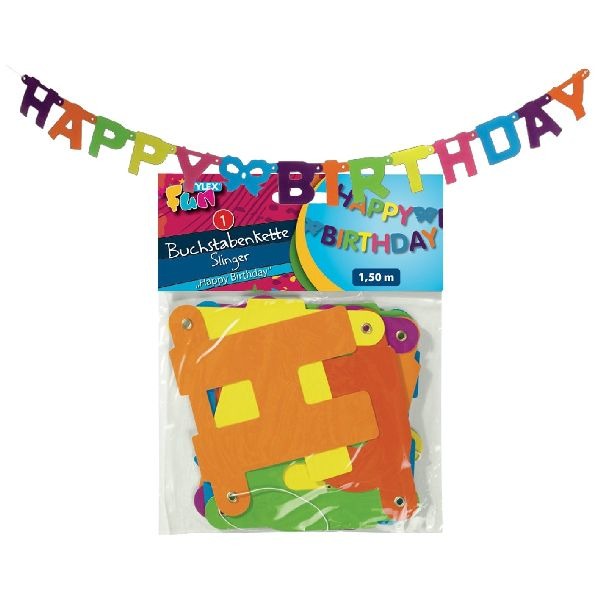 Stylex happy birthday letter garland 1.5 meters