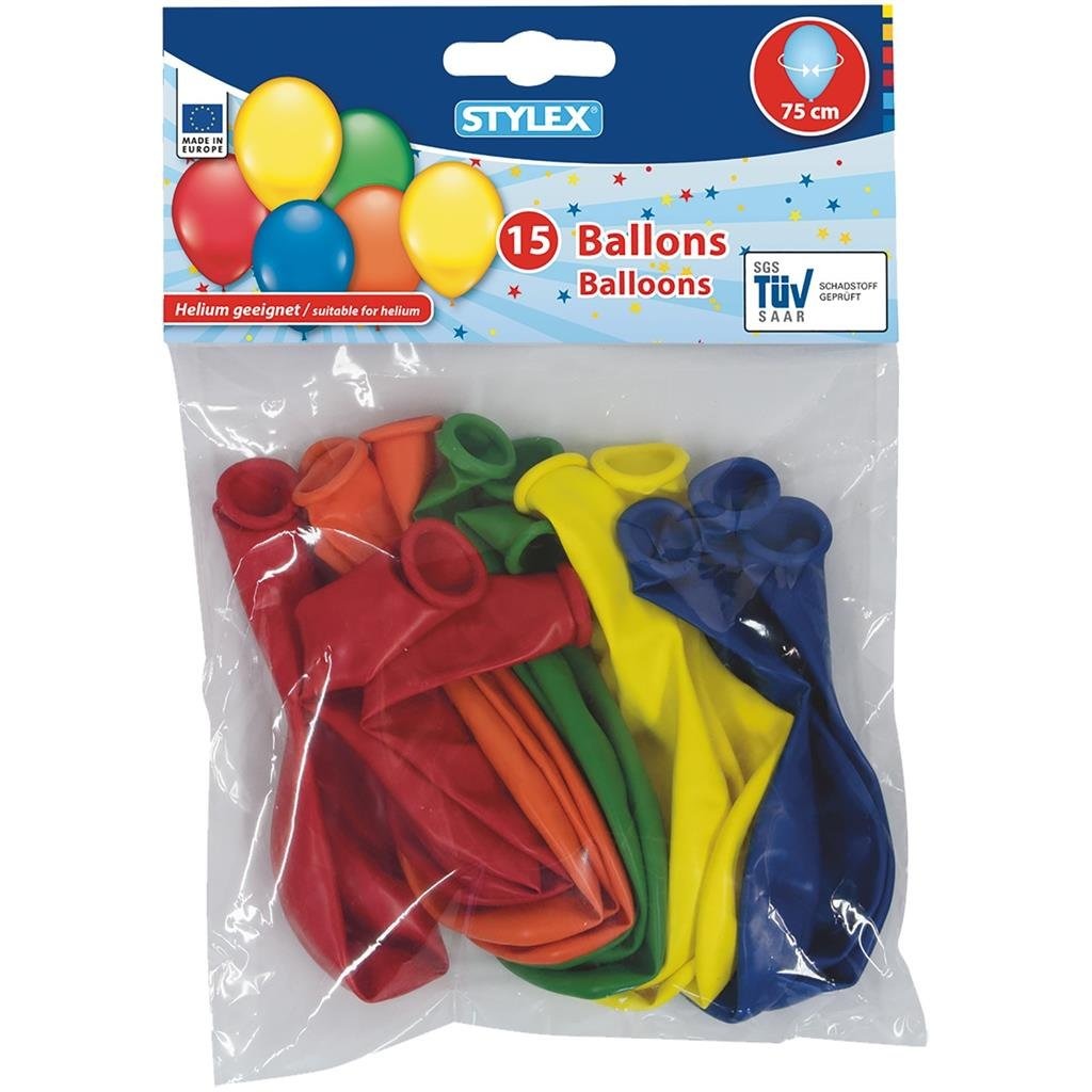 Palloncini di elio stylex 75 cm 15 pezzi