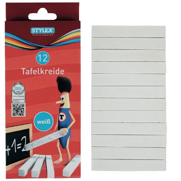 Stylex Board kritt hvite 10 stykker