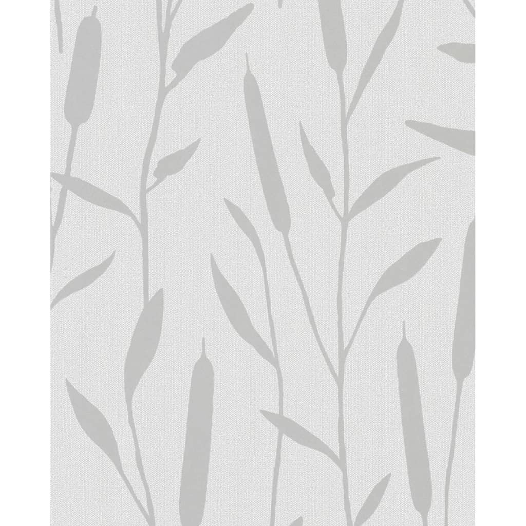 Papel de pantalla de la pared norte Topchic Reed Plumes Metallic Grey