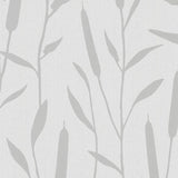 Papel de pantalla de la pared norte Topchic Reed Plumes Metallic Grey